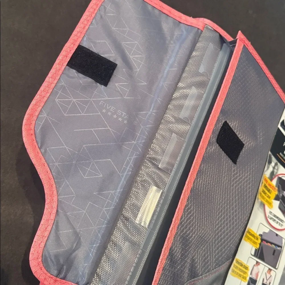 Mead Five Star Pink & Gray 3” 3-Ring Zipper Binder 850 Sheet Capacity NEW